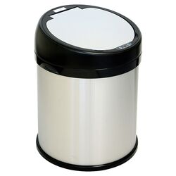 Brim Step Trash Can in Black