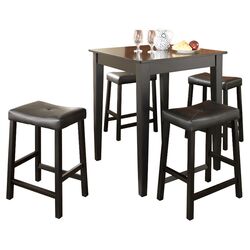 Lea Pedestal Pub Table in Black