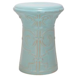 Pierce Ceramic Garden Stool in Red