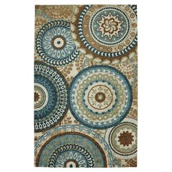 Eternity Ivory & Blue Orbit Rug