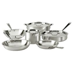 All-Clad 14 Piece Cookware Set in Stainless Steel