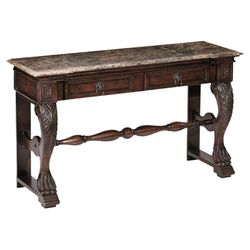 Priapus Double Console Table in Black & Brown
