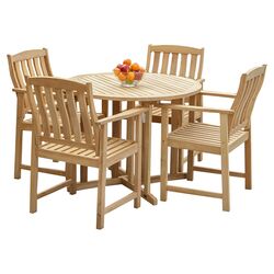 Canoga 7 Piece Dining Set in Dark Brown