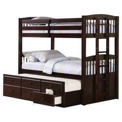 Mission Twin Over Twin Bunk Bed in Espresso