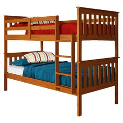 Chadwick Twin Over Twin Bunk Bed in Honey Oak