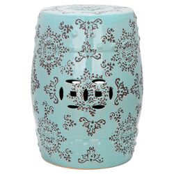 Brianna Ceramic Garden Stool in White