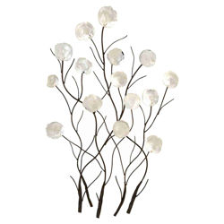 Cosmopolitan Capiz Wall Décor in Ivory & Brown
