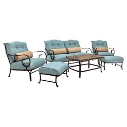 Astoria 5 Piece Seating Group in Charcoal II with Cantina Cushions