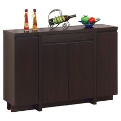 Mabelle Wood Top Kitchen Cart in Black