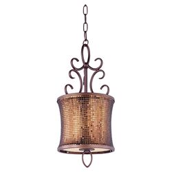 Roma 3 Light Chandelier in Burnished Bronze