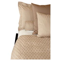 Smocked Duvet Cover in White