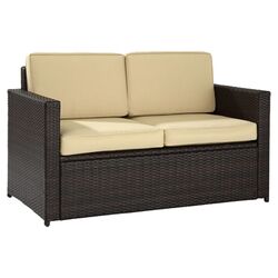 Bliss 5 Piece Seating Group in Espresso with Tan Cushions