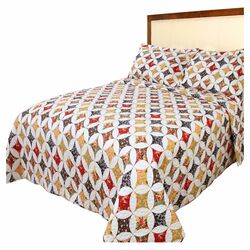 Charles 3 Piece Quilt Set in Red & Black