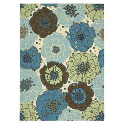 Matira Tropics Floral Blue Rug