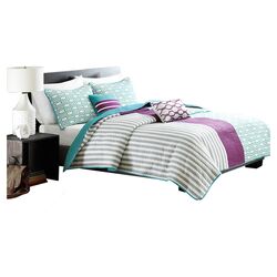 Amherst 6 Piece Duvet Cover Set in Natural