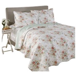 Laura Ashley Spring Bloom Reversible Quilt Set in Purple