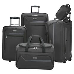 IZOD Metro 5 Piece Luggage Set in Red