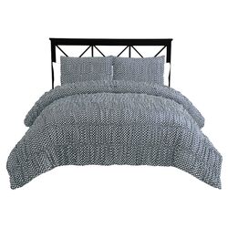 Nora 4 Piece Comforter Set in Grey