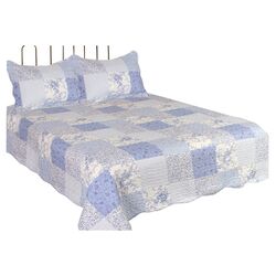 Laura Ashley Rowland Reversible Quilt in Breeze