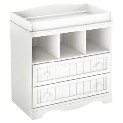 Barrel Top Toy Chest in White