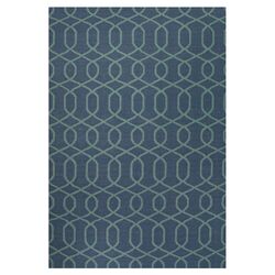 Abstract Blue & Ivory Rug