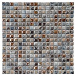 Expressions Micro Blocks Glass Tile in Seaglass