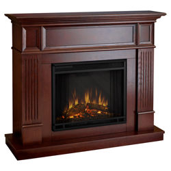 Chateau Corner Electric Fireplace in Espresso