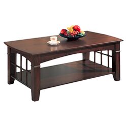 Carson Coffee Table in Cherry & Black