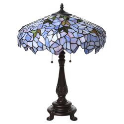 Floral Table Lamp in Bronze