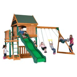 Navigator Swing Set with Wood Roof Canopy