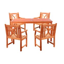 Melody 5 Piece Dining Set in Red