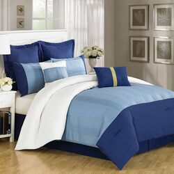 Addington 3 Piece Blue/Green Quilt