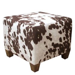 Udder Madness Ottoman in Brown & White