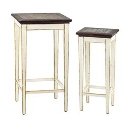 Zelda Accent Table in Pearl Taupe