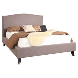 Elise Panel Upholstered Bed in Fog Gray