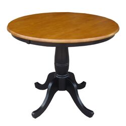 Round Dining Table in Black & Cherry