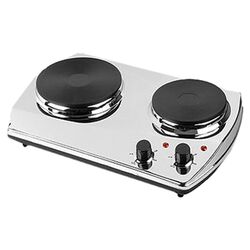 1400 Watt Double Cooking Plate in Chrome