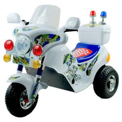 Police Motorcycle in White