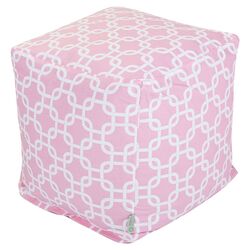 Links Cube Ottoman in Pink