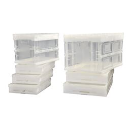 7 Piece Collapsible Clear Crate Set