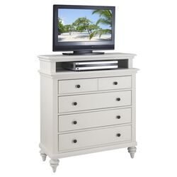 Bermuda 4 Drawer Media Chest in White