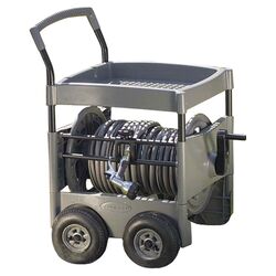 Steel-Core Hose Reel Cart in Grey