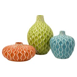 Agatha 3 Piece Ceramic Vase Set
