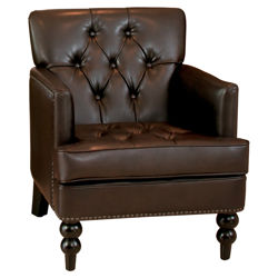 Malone Leather Chair in Brown Malone Leather Chair in Brown