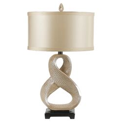 Blanca Table Lamp in Pearl & Antique Silver