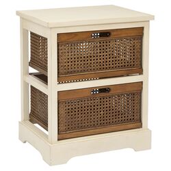 Willow 2 Drawer Nightstand in Distressed White