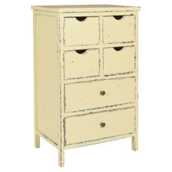 Horus 6 Drawer Nightstand in Antique White Horus 6 Drawer Nightstand in Antique White