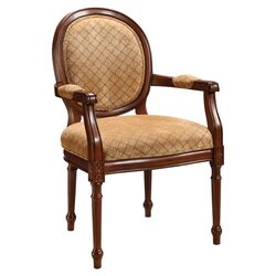 Upholstered Armchair in Warm Brown