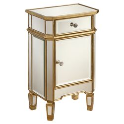 Lillian Mirrored Cabinet in Gold
