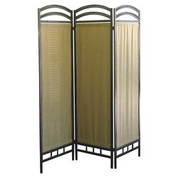 Zaeed 3 Panel Room Divider in Pewter